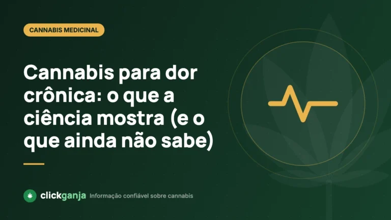 Cannabis para dor crônica: o que a ciência mostra (e o que ainda não sabe)