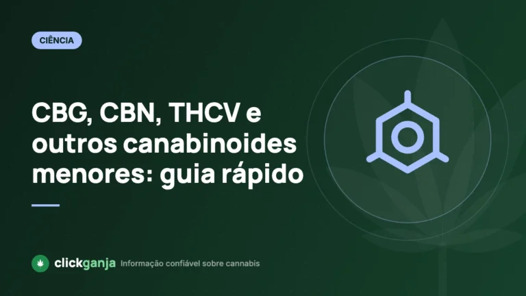CBG, CBN, THCV e outros canabinoides menores: guia rápido