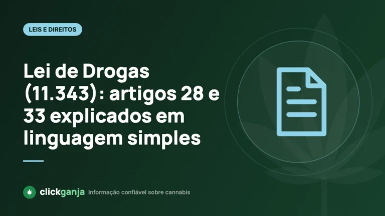 Lei de Drogas (11.343): artigos 28 e 33 explicados em linguagem simples