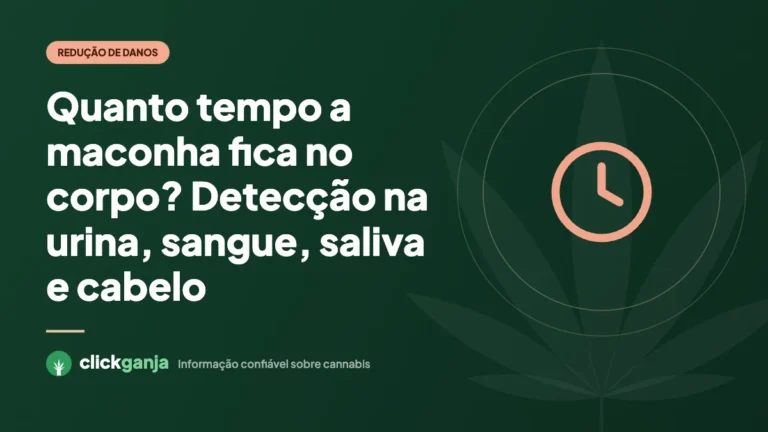 Quanto tempo a maconha fica no corpo? Detecção na urina, sangue, saliva e cabelo