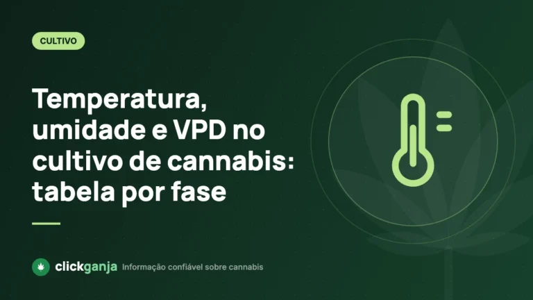 Temperatura, umidade e VPD no cultivo de cannabis: tabela por fase
